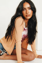 Load image into Gallery viewer, For Love Button Front Knit Top // Apricot