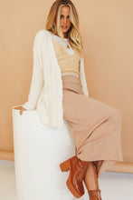 Load image into Gallery viewer, Ebony Button Front Knit Top // Cream