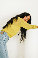 Load image into Gallery viewer, French River Button Front Knit Top // Mustard
