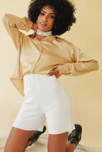 Load image into Gallery viewer, Borderline Ribbed Knit Shorts // White