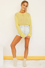 Load image into Gallery viewer, Now Trending Knit Top // Lemon
