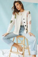 Load image into Gallery viewer, Paris Streets Knit Cardigan // Floral