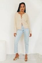 Load image into Gallery viewer, Saturday In L.A Button Front Knit Cardigan // Natural