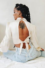 Load image into Gallery viewer, Late Night Cocktails Tie Back Top // Cream