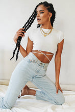 Load image into Gallery viewer, Sunrise To Sunset Tie Top // White