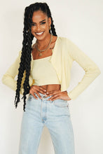 Load image into Gallery viewer, New York Girl Ribbed Knit Set // Lemon