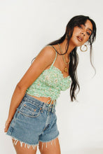 Load image into Gallery viewer, Beauty Notes Ruched Drawstring Top // Floral
