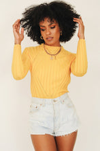 Load image into Gallery viewer, Hey You Ribbed Knit Top // Yellow