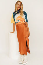 Load image into Gallery viewer, Set The Tone Bias Cut Midi Skirt // Rust