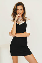 Load image into Gallery viewer, Find Your Way Ribbed Mini Dress // Black