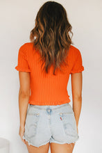 Load image into Gallery viewer, Kit Button Front Knit Top // Tangerine