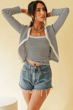 Load image into Gallery viewer, Social Horizon Knit Cardi Set // Stripe
