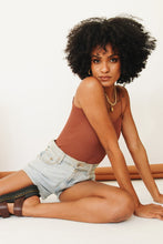 Load image into Gallery viewer, Texas Sun Ribbed Knit Cami // Chocolate
