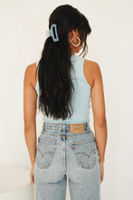 Load image into Gallery viewer, Talk To You Ribbed Top // Sky