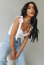 Load image into Gallery viewer, Under The Sun Tie Top // White