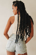 Load image into Gallery viewer, Golden Line Ribbed Top // Natural