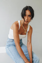 Load image into Gallery viewer, Everybody Dance Tie Back Knit Top // White