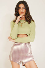 Load image into Gallery viewer, Beach Bars Knit Top // Sage