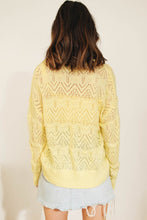 Load image into Gallery viewer, Golden Girl Button Front Knit Cardigan // Lemon