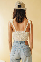 Load image into Gallery viewer, VG Tan Lines Ruched Tie Top // Cream