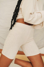 Load image into Gallery viewer, The Long Road Ribbed Bike Shorts // Natural