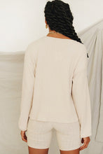 Load image into Gallery viewer, The Long Road Ribbed Top // Natural