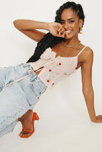 Load image into Gallery viewer, VG Midsummer Tie Front Anglaise Top // Pink