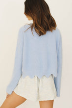 Load image into Gallery viewer, Ticket To Paris Button Front Knit Top // Sky