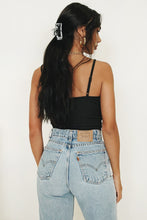 Load image into Gallery viewer, After Dark Tie Front Top // Black