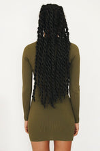 Load image into Gallery viewer, Manhattan Minimalist Ribbed Knit Mini Dress // Khaki