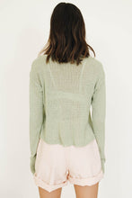 Load image into Gallery viewer, Follow You Button Front Knit Top // Sage