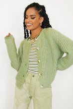 Load image into Gallery viewer, Saturday In L.A Button Front Knit Cardigan // Sage