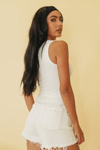 Load image into Gallery viewer, Talk To You Ribbed Top // White