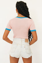 Load image into Gallery viewer, Summer Scene Ribbed Knit Top // Pink