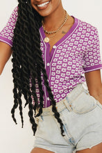 Load image into Gallery viewer, One More Song Button Front Knit Top // Purple