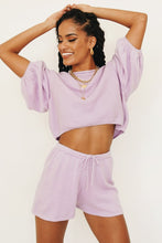 Load image into Gallery viewer, Flowers & Wine Knit Shorts // Lilac