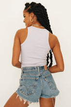 Load image into Gallery viewer, Golden Line Ribbed Top // Lilac