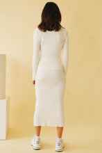 Load image into Gallery viewer, Balmy Cocktails Ribbed Knit Midi Skirt // White