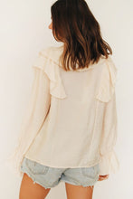 Load image into Gallery viewer, Fashion Show Button Front Top // Cream