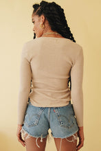 Load image into Gallery viewer, Cover Looks Ribbed Knit Top // Natural