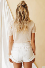 Load image into Gallery viewer, Heart's Content Button Front Knit Top // Natural