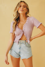 Load image into Gallery viewer, Fashion Fix Button Front Knit Top // Mauve