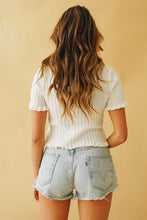 Load image into Gallery viewer, Fashion Fix Button Front Knit Top // White