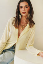 Load image into Gallery viewer, VG Check It Out Button Front Shirt // Cream