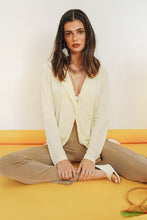 Load image into Gallery viewer, VG Check It Out Button Front Shirt // Cream