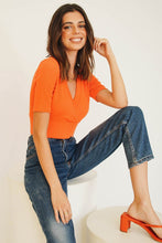 Load image into Gallery viewer, It's Good To Be Kind Ribbed Top // Orange