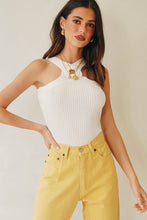 Load image into Gallery viewer, Amalfi Coast Ribbed Knit Top // White