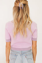 Load image into Gallery viewer, Next Destination Button Front Knit Top // Lavender