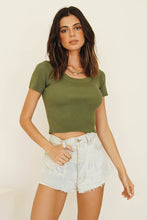 Load image into Gallery viewer, Changing World Ribbed Knit Top // Khaki