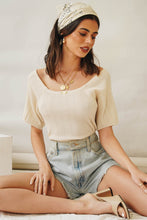 Load image into Gallery viewer, Covergirl Ribbed Knit Top // Natural